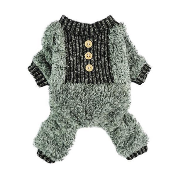 Thermal Pajamas with Button-up Front and Elastic Underbelly