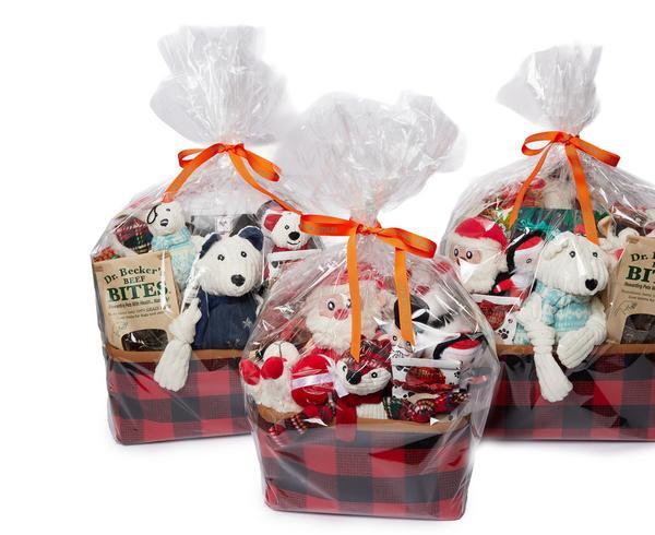 Holiday Gift Basket With Treats And Toys