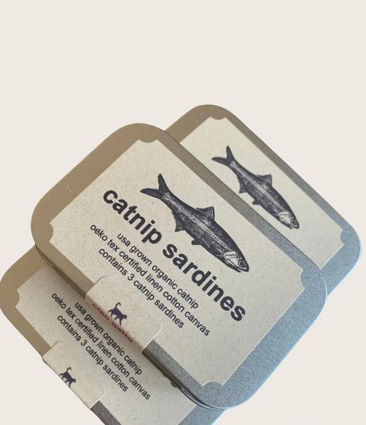Organic Catnip Sardine Toy Tin