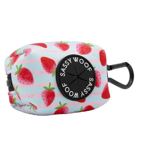 Waste Bag Holder With Strawberry Stripes