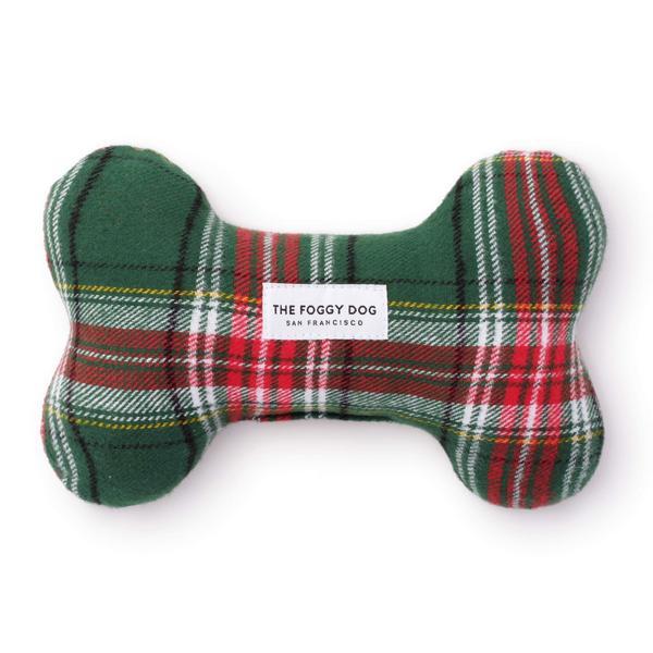 Holly Jolly Plaid Flannel Squeaky Toy