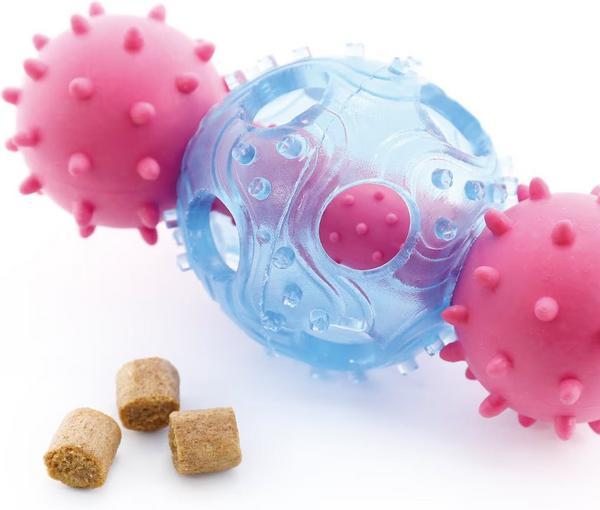 Interactive Treat Dispensing Barbell Chew Toy